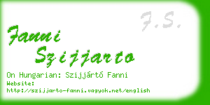 fanni szijjarto business card
